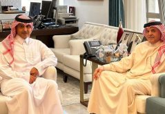 سفير مملكة البحرين المعين لدى المملكة الأردنية الهاشمية يقوم بزيارة مجاملة إلى سعادة السفير الشيخ سعود بن ناصر بن جاسم آل ثاني سفير دولة قطر الشقيقة